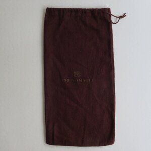 Bruno Magli Designer Flannel Dust Bag 14" x 7" Drawstring Maroon Red